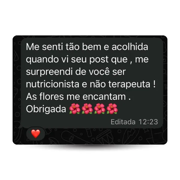 Depoimento de aluna Jardim de Linhas comentário real print número 6