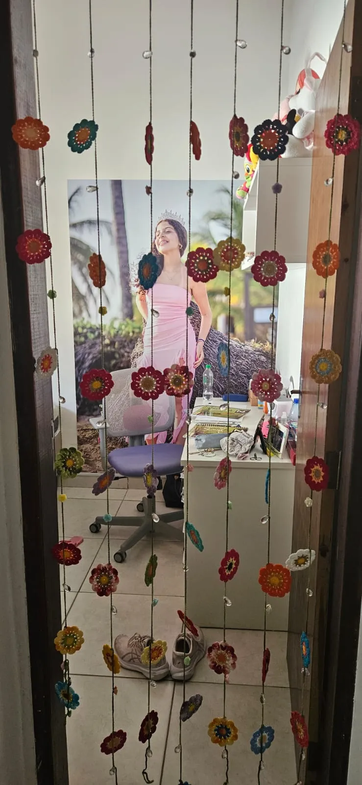 Peça de crochê feita por Maria, aluna do Jardim de Linhas